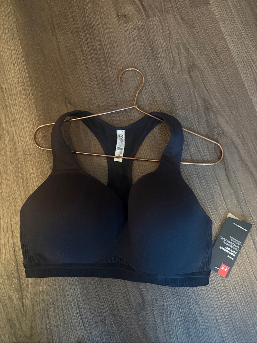 Under Armour Black Molded-Cup Racerback Sports Bra size 36d